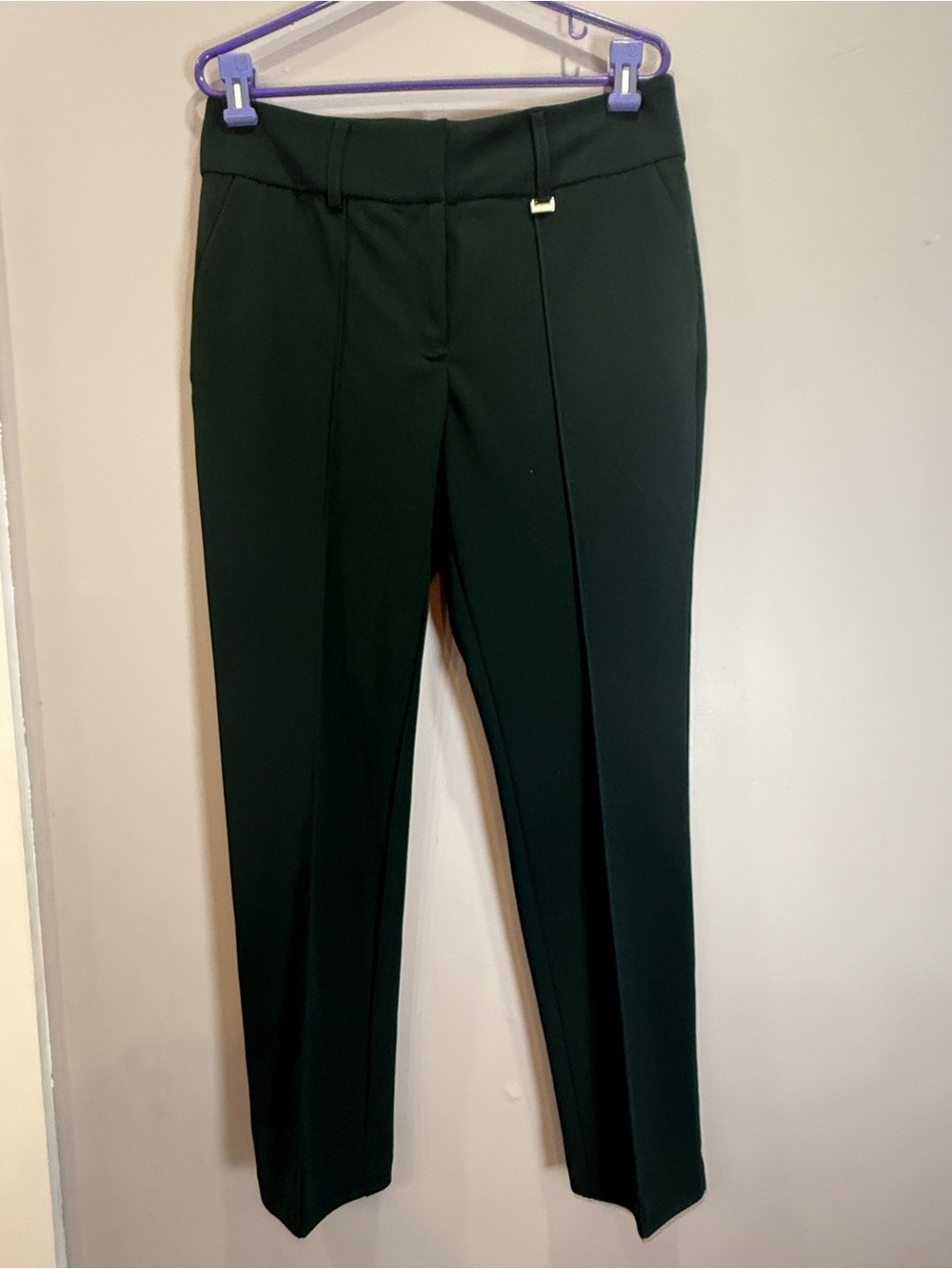 Anne Klein Forest Green Tailored Dress Trousers